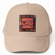 Flower Quilt Trucker Hats