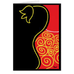 Flower & Red Vase Blank Card