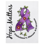 Flower Ribbon 4 Hope Matters Alzheimer's Disease flyers