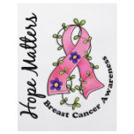 Flower Ribbon 4 Hope Matters Breast Cancer flyers