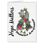 Flower Ribbon 4 Hope Matters Diabetes Card
