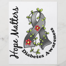 Flower Ribbon 4 Hope Matters Diabetes Flyer Design