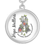 Flower Ribbon 4 Hope Matters Juvenile Diabetes Jewelry