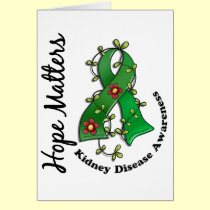 Flower Ribbon 4 Hope Matters Kidney Disease cards