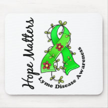 Flower Ribbon 4 Hope Matters Lyme Disease Mousepad