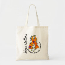 Flower Ribbon 4 Hope Matters Multiple Sclerosis Canvas Bags