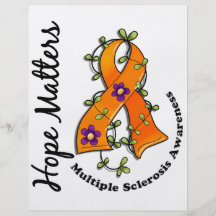 Flower Ribbon 4 Hope Matters Multiple Sclerosis Flyers
