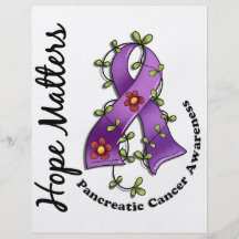 Flower Ribbon 4 Hope Matters Pancreatic Cancer Flyer Design