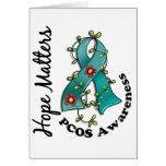 Flower Ribbon 4 Hope Matters PCOS Cards