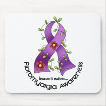 Flower Ribbon FIBROMYALGIA AWARENESS T-Shirts
