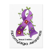 Flower Ribbon FIBROMYALGIA AWARENESS T-Shirts