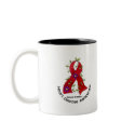 Flower Ribbon HEART DISEASE AWARENESS T-Shirts mugs