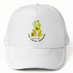 Flower Ribbon LIVER CANCER (YELLOW Ribbon) Mesh Hats