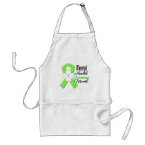 Flower Ribbon - Mental Health Awareness Month Apron