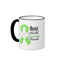 Flower Ribbon - Mental Health Awareness Month Mug