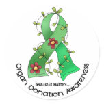 Flower Ribbon ORGAN DONATION AWARENESS Apparel stickers
