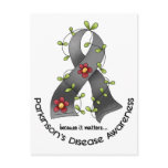 Flower Ribbon PARKINSON’S DISEASE AWARENESS Tees postcards