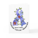Flower Ribbon PROSTATE CANCER AWARENESS T-Shirts cards