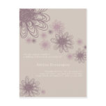 Flower Scribble Mauve • Bridal Shower Inivitation postcards