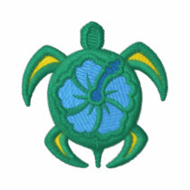 Flower Sea Turtle Emrboidered Shirt