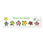 Flower sea turtles bumper sticker bumper stickers