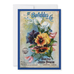 Flower Seed Packs Vintage Art invitations