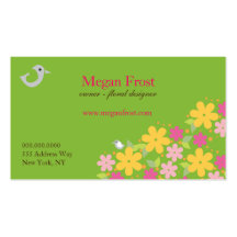 Flower Shop Florist Designer Business Card