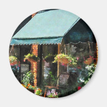 Flower Shop With Green Awnings Magnet