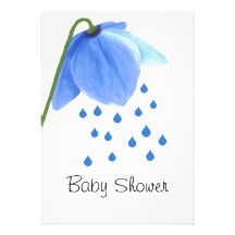 flower shower Baby shower invitation