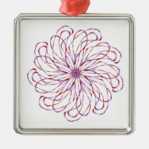 Flower spiral light purple lacy design graphic christmas tree ornaments