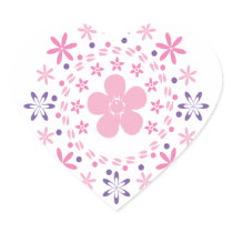 Flower Spiral: Vector Art: Heart Sticker