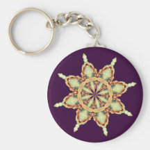 FLOWER STAR by SHARON SHARPE Key Chain