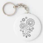 Flower Tattoo Keychain
