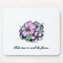 Flower-Tattoos, Take time to smell the flowers.... Mouse Pads