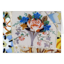 Flower tiles greeting card