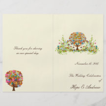 Flower Tree Wedding Program Custom Flyer