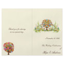 Flower Tree Wedding Program flyers