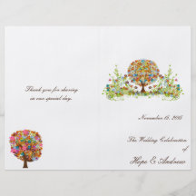 Flower Tree Wedding Program Flyer