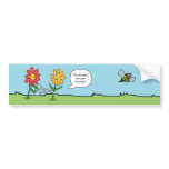 Flower Triangle Bumper Stickers