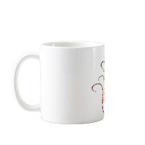 Flower V5 - Ornamental Red Sparkle Design Coffee Mug