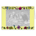 Flower vine frame template card