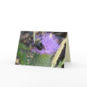 Flower W/Bee Design Greeting Card