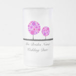 Flower Wishing Tree Purple Brides Wedding Glass Coffee Mug
