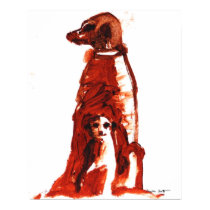 Flower with pup - Art Print