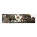 Flower with Soft Rock Background; Mothers Day bumper stickers
