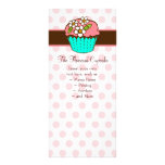 Flowered Cupcake rack cards