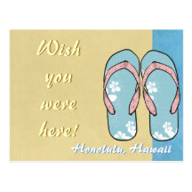 Flowered Flipflops Postcard