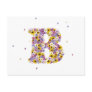 Flowered monogram 'B' Post Card