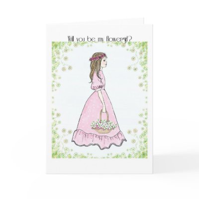 flowergirl invitation cards by tietheknot