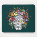 Flowerhair Sugar Skull mousepads